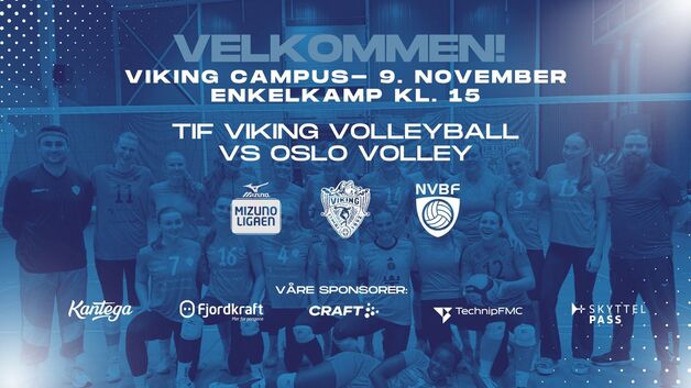 Event image TIF Viking vs Oslo Volley - OBS! Kampen går i Viking Campus