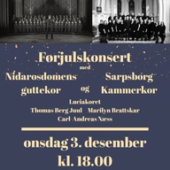 Event image Førjulskonsert med Nidarosdomens Guttekor, Sarpsborg Kammerkor og Luciakoret i Sarpsborg