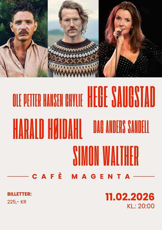 Event image Hege Saugstad, Harald Høidahl & Simon Walther – En musikalsk aften på Café Magenta
