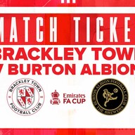 Event image  Brackley Town FC v Burton Albion FC - Emirates FA Cup 2nd Round - Monday 8th December 2025 - KO 7:30pm AWAY TICKETS ONLY