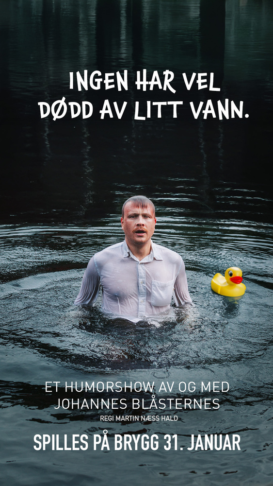 Event image Ingen har vel dødd av litt vann. - Et soloshow med Johannes Blåsternes