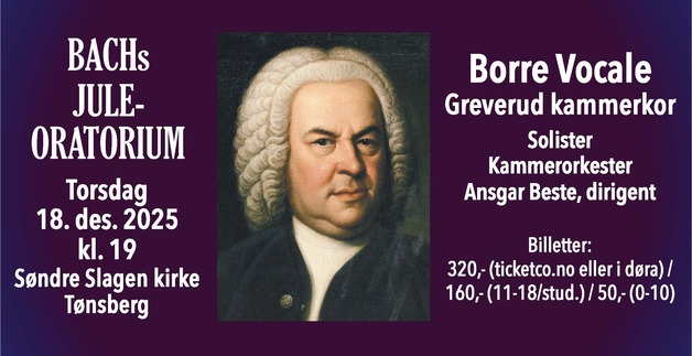Event image Bachs Juleoratorium i Søndre Slagen kirke 18. desember