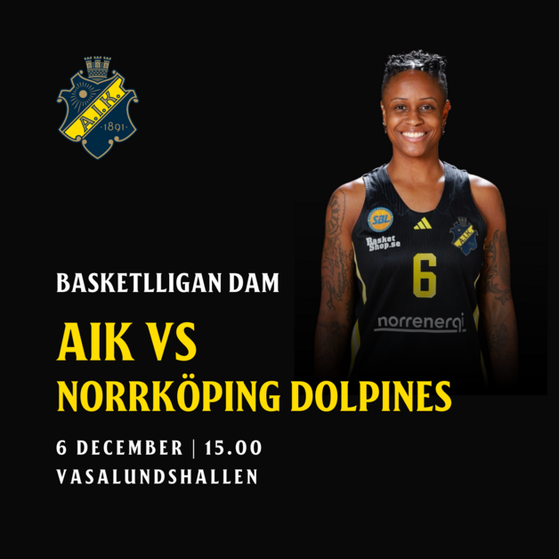 Event image SBL Dam: AIK vs. Norrköping Dolphins