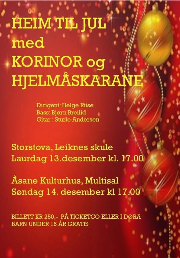 Event image HEIM TIL JUL med Korinor og Hjelmåskarane