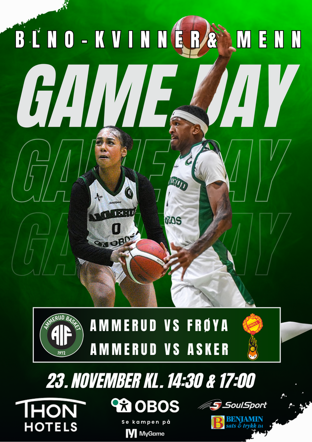 Event image BLNO Dobbeltkamp: Damene mot Frøya kl 14:30 og Herrene mot Asker kl 17:00