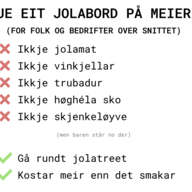 Event image Ikkje eit jolabord på Meieriet