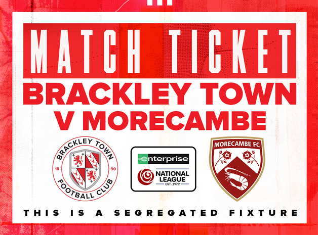 Event image Brackley Town FC v Morecambe FC – Enterprise National League – Sunday 21st December 2025 - KO 12pm