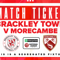 Event image Brackley Town FC v Morecambe FC – Enterprise National League – Sunday 21st December 2025 - KO 12pm