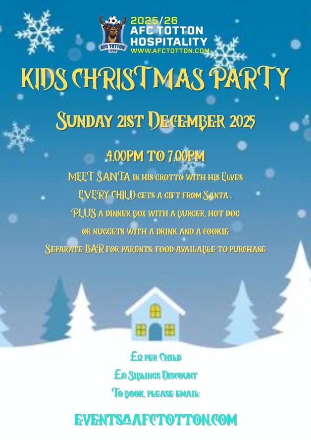 Event image Kids Christmas Party Sunday 21st December 2025