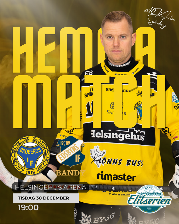 Event image Broberg/Söderhamn - Edsbyns IF 251230/Elitserien Bandy