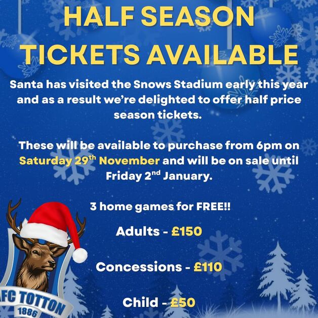 Half Season Ticket 2025/2026