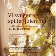 Event image Vi synger og spiller jula inn i Hoff kirke 21.desember kl 16:30
