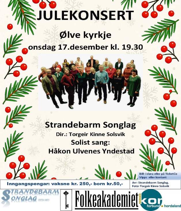 Event image Julekonsert, Ølve kyrkje