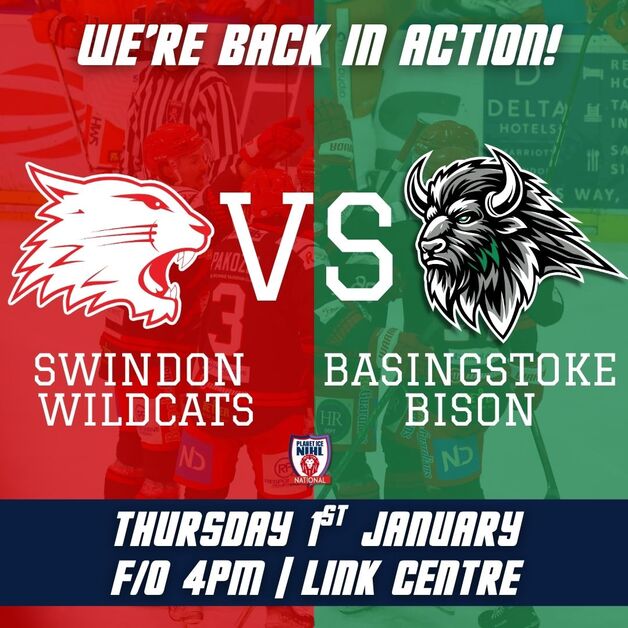 Event image LIVE STREAM - Swindon Wildcats v Basingstoke Bison F/0 16:00