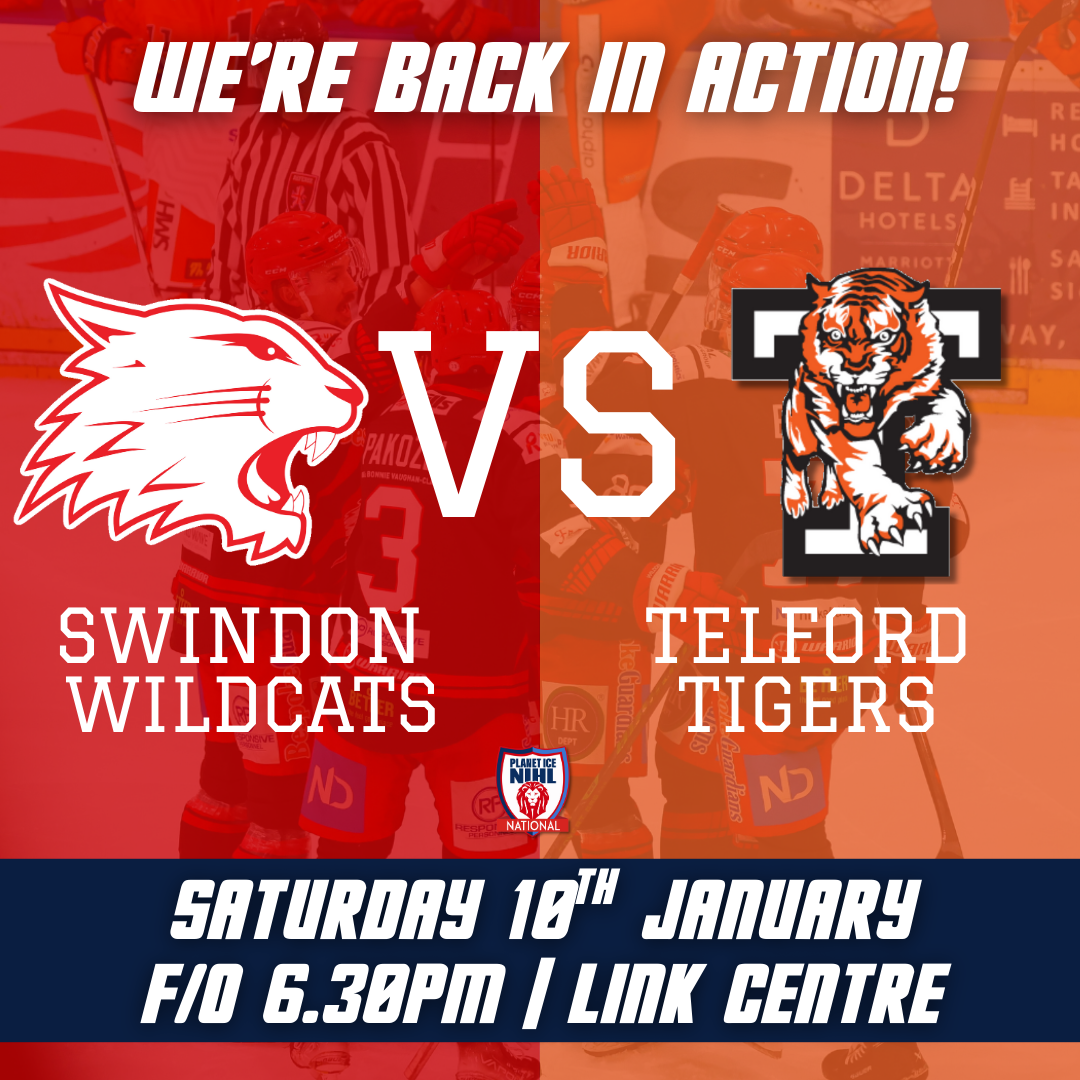 Event image LIVE STREAM - Swindon Wildcats v Telford Tigers F/0 18:30