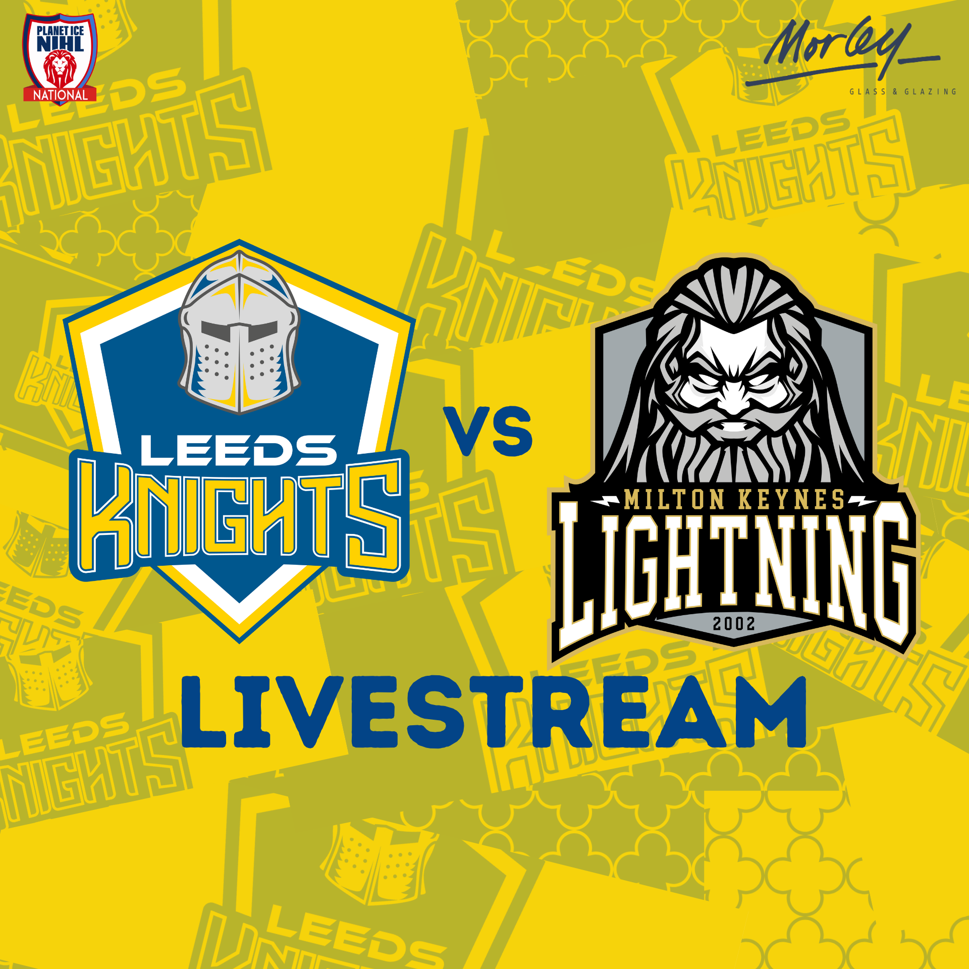 Event image Morley Glass Leeds Knights v MK Lightning Livestream - F/0 16:15