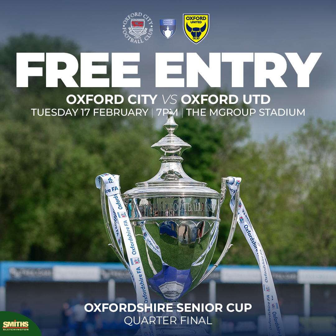 Event image Oxfordshire FA Senior Cup Quarter Final | Oxford City vs Oxford United