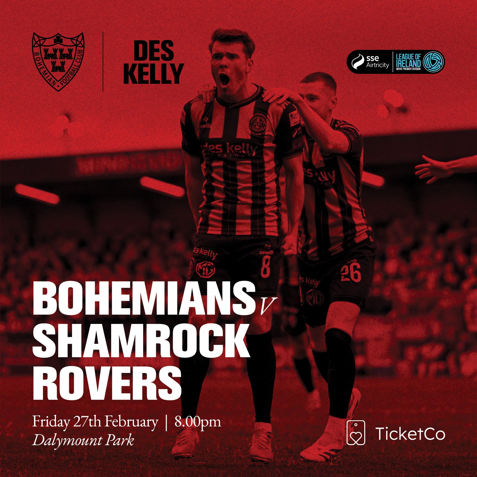 Event image Bohemian FC vs Shamrock Rovers FC 