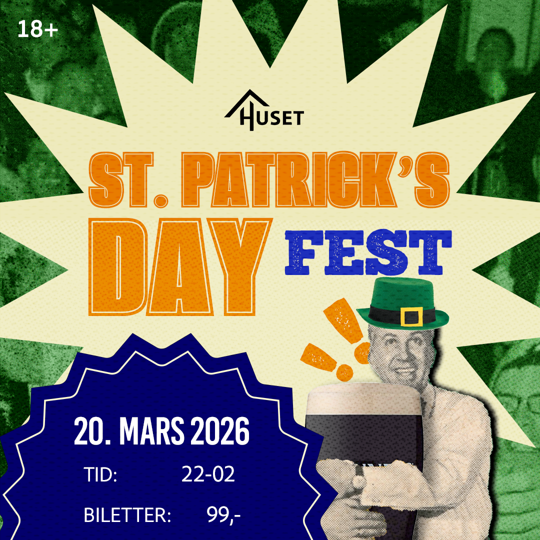 Event image Fest St. Patrick´s Day // HUSET GJØVIK