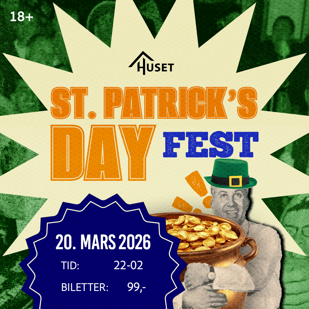 Event image Fest St. Patrick´s Day // HUSET GJØVIK