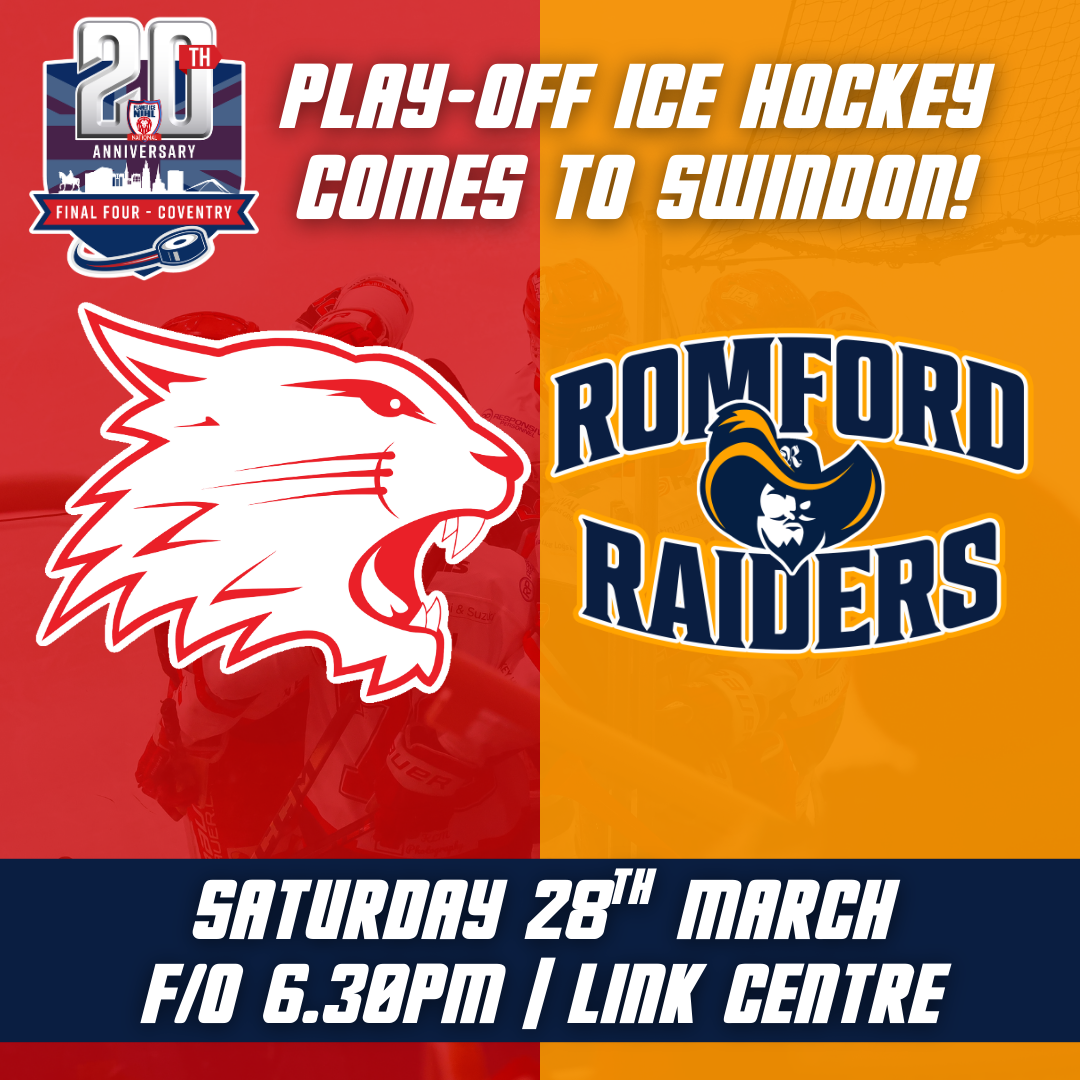 Event image Swindon Wildcats v Romford Raiders| Sat 28 Mar | Face-Off 18:30