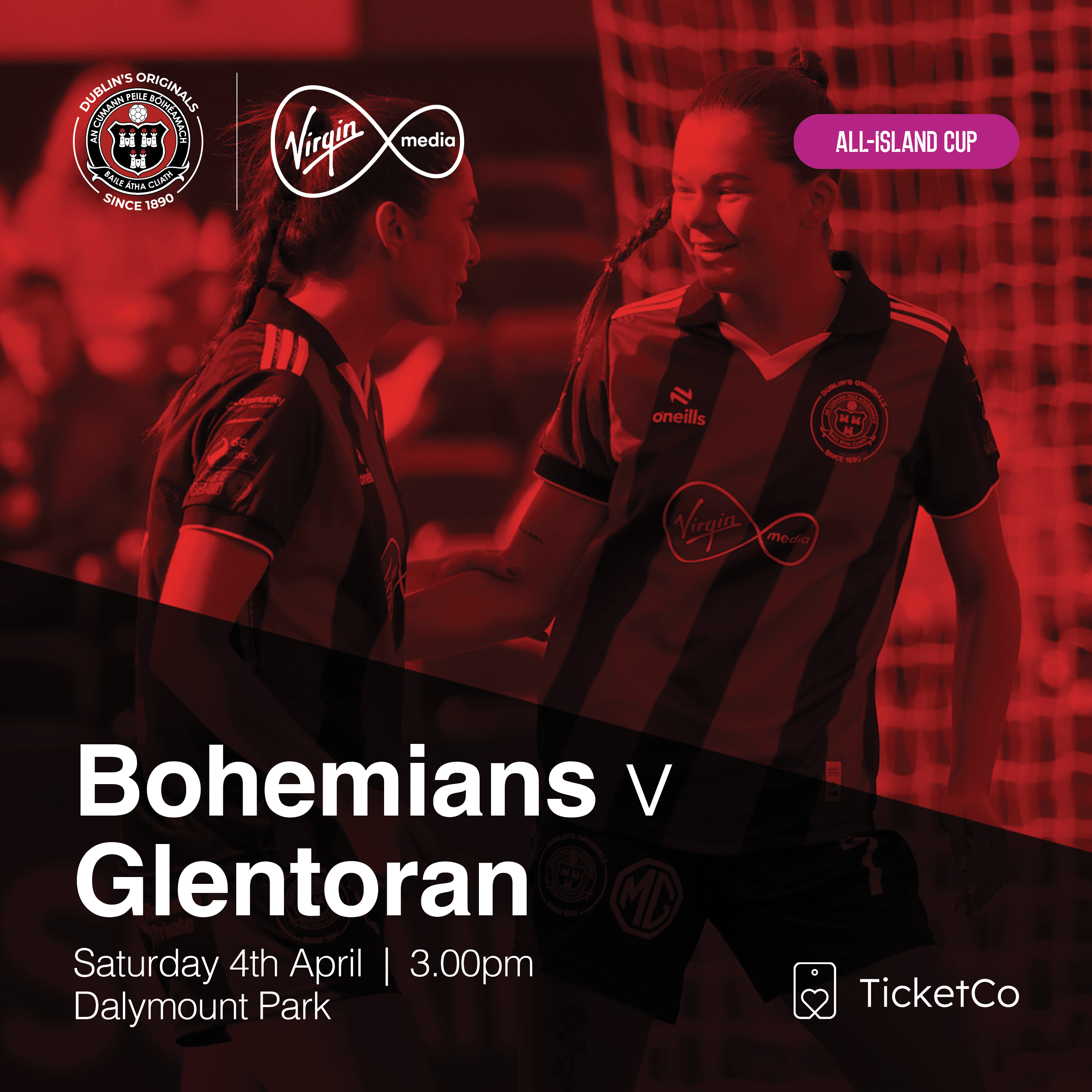 Event image 2026 Women's All-Island Cup - Bohemian FC vs Glentoran Women