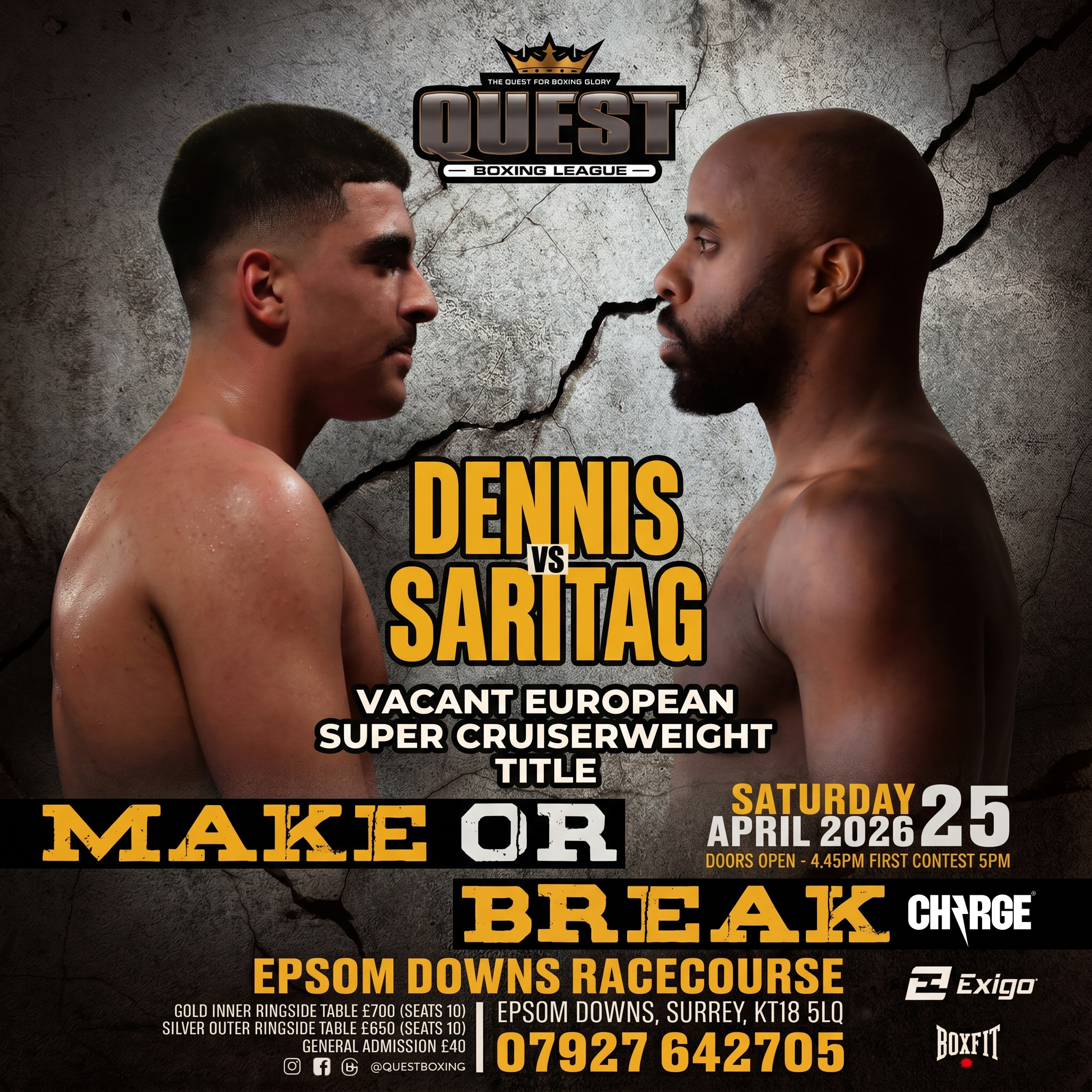 Event image QUEST BOXING LEAGUE - MAKE OR BREAK/QUEST KNOCKOUT TOURNAMENT