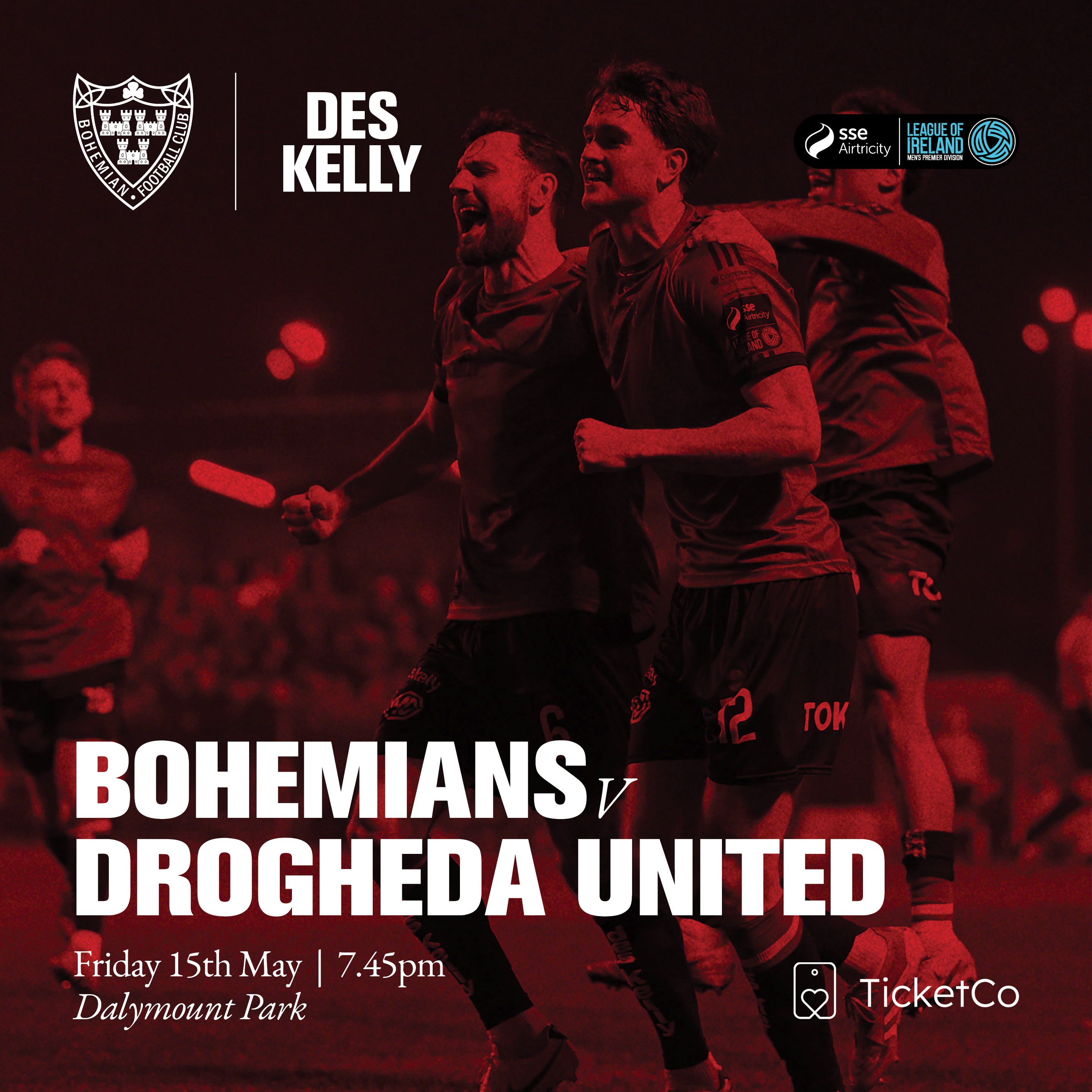 Event image Bohemian FC vs Drogheda United FC (Away Supporters) 