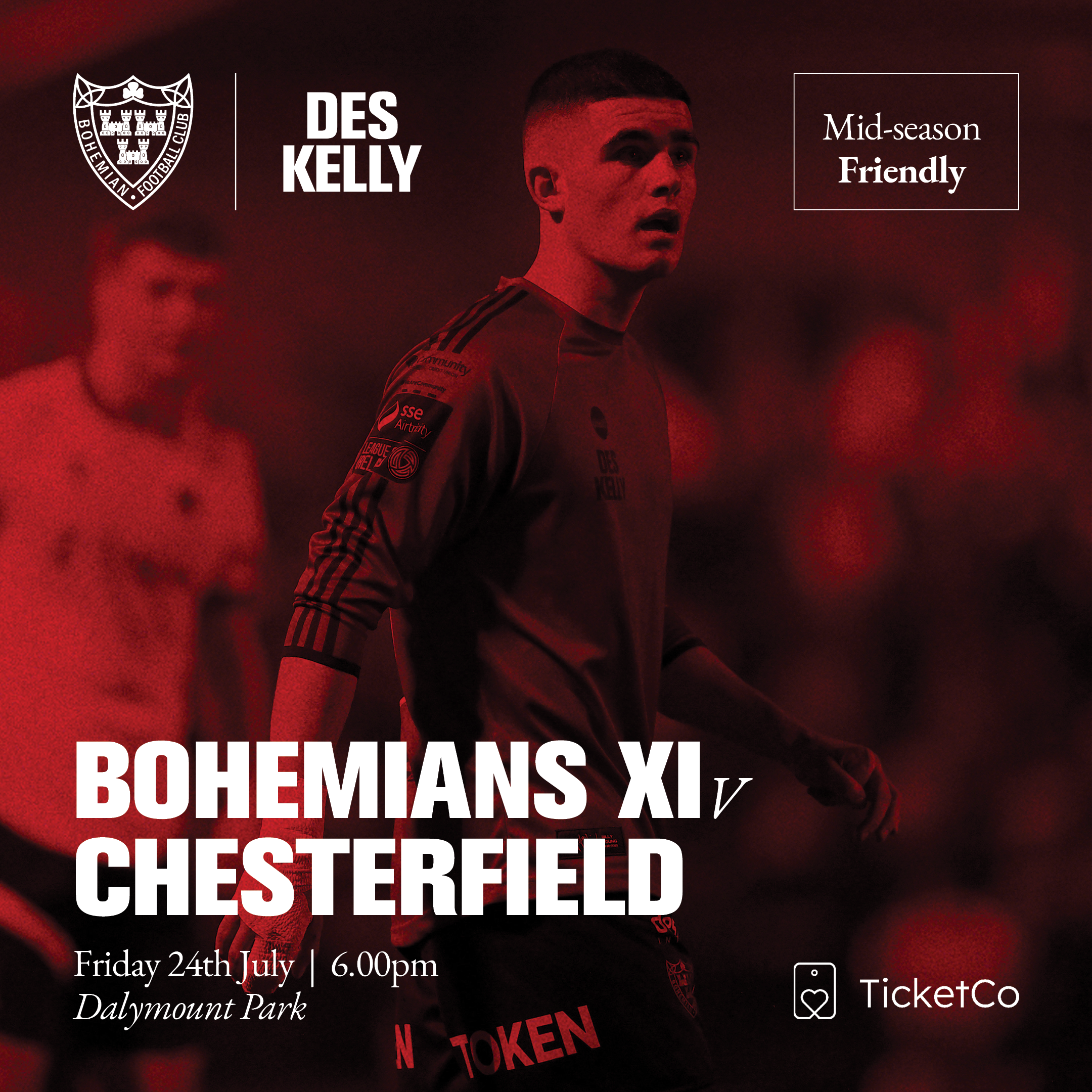 Event image Bohemians XI vs Chesterfield FC 