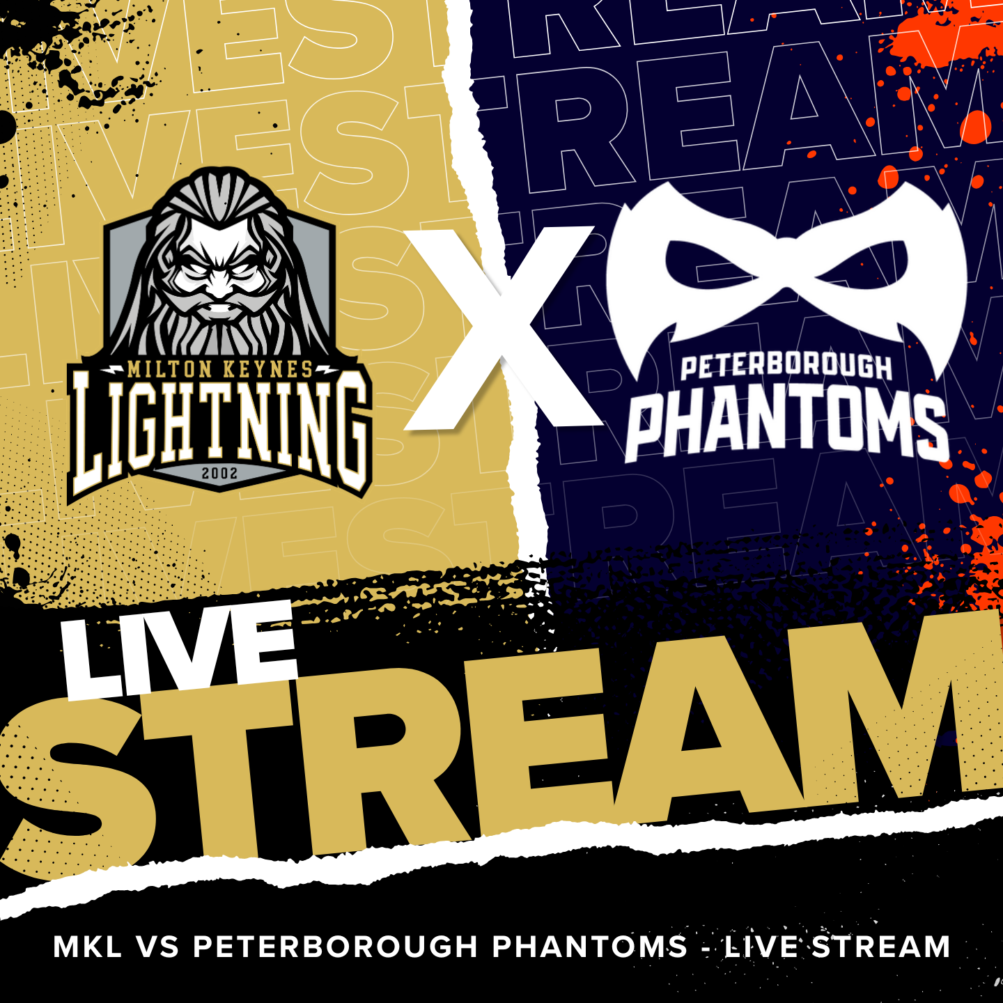 Event image Live Stream - Saturday - 12/09/2026 - Milton Keynes Lightning vs. Peterborough Phantoms - Pre-Season - Face Off - 19:00