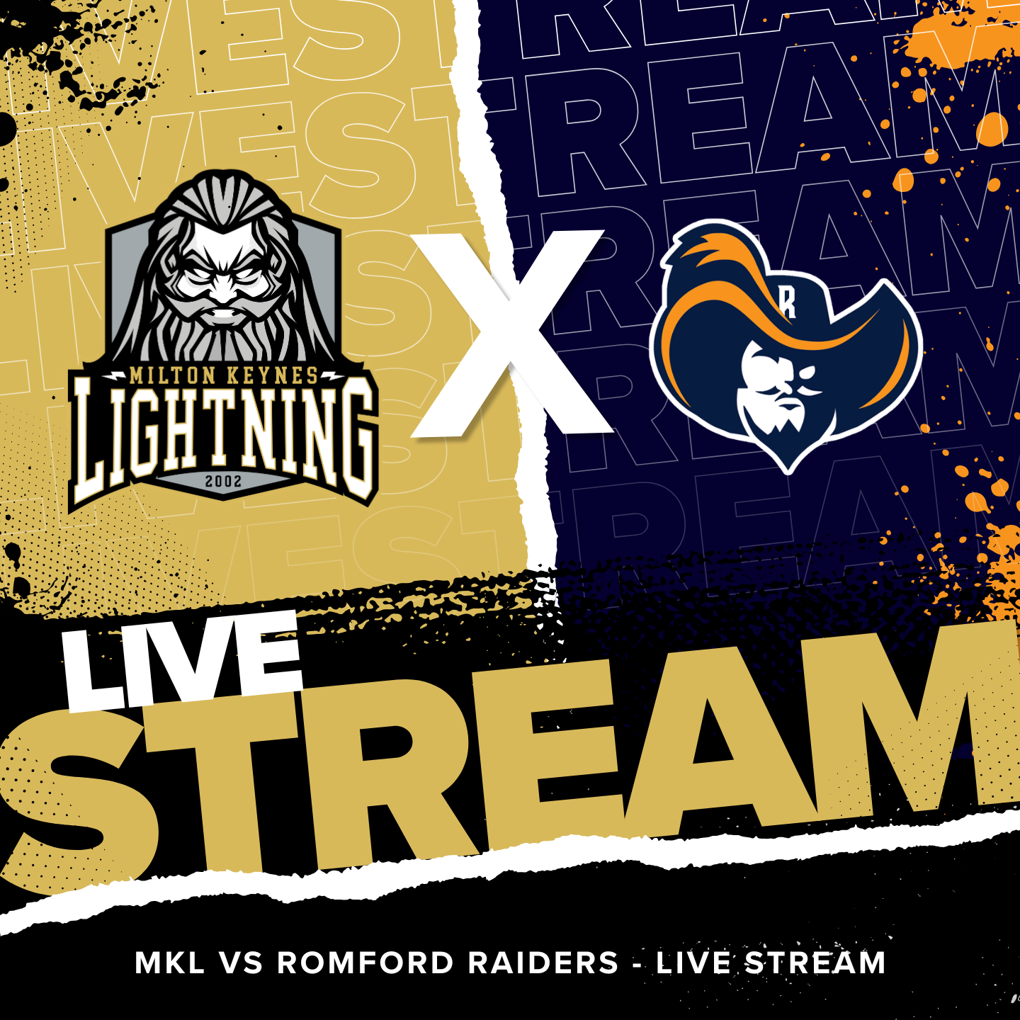 Event image Live Stream - Saturday - 26/09/2026 - Milton Keynes Lightning vs. Romford Raiders - League - Face Off - 19:00