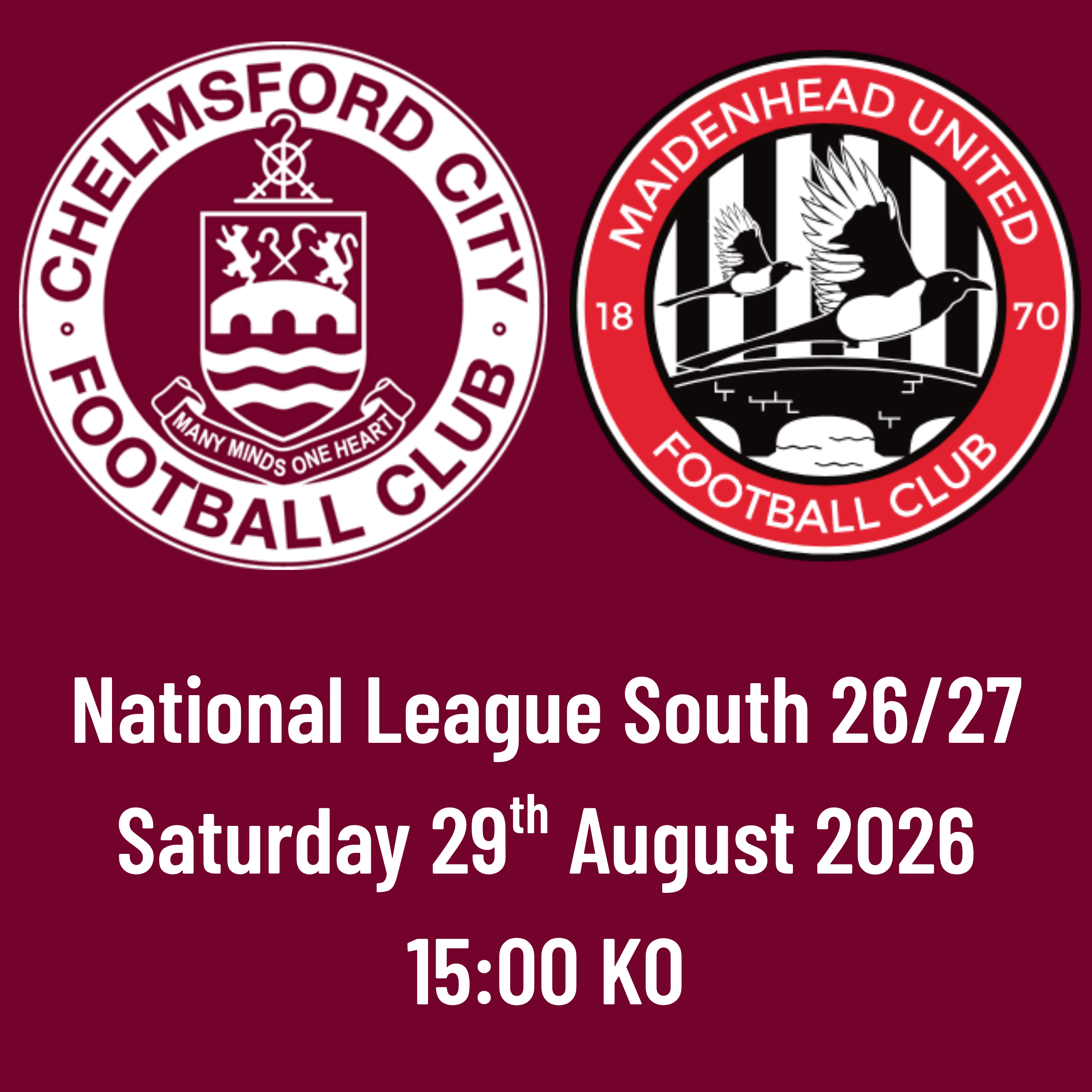 Event image AWAY FANS: CCFC vs Maidenhead United