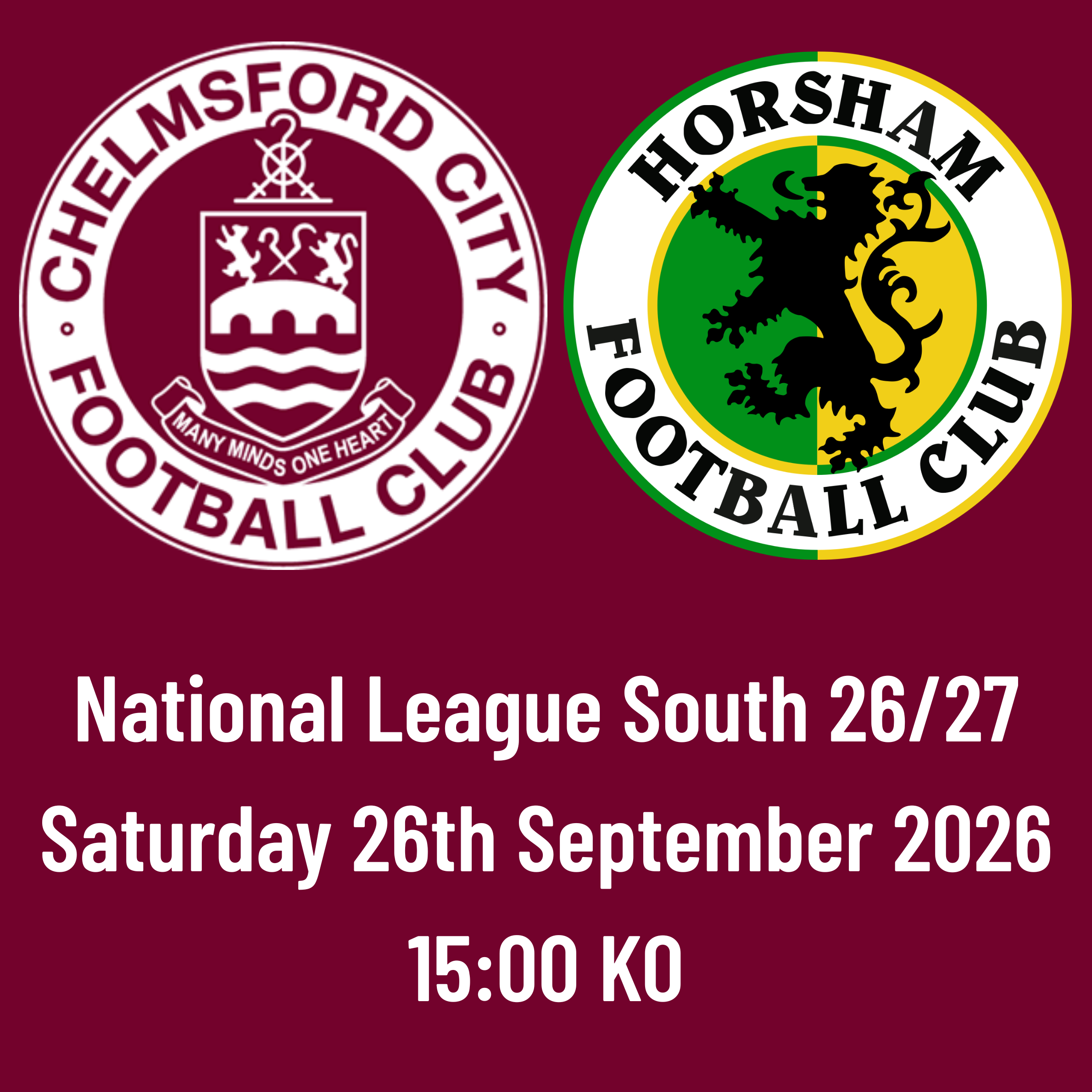 Event image AWAY FANS: CCFC vs Horsham