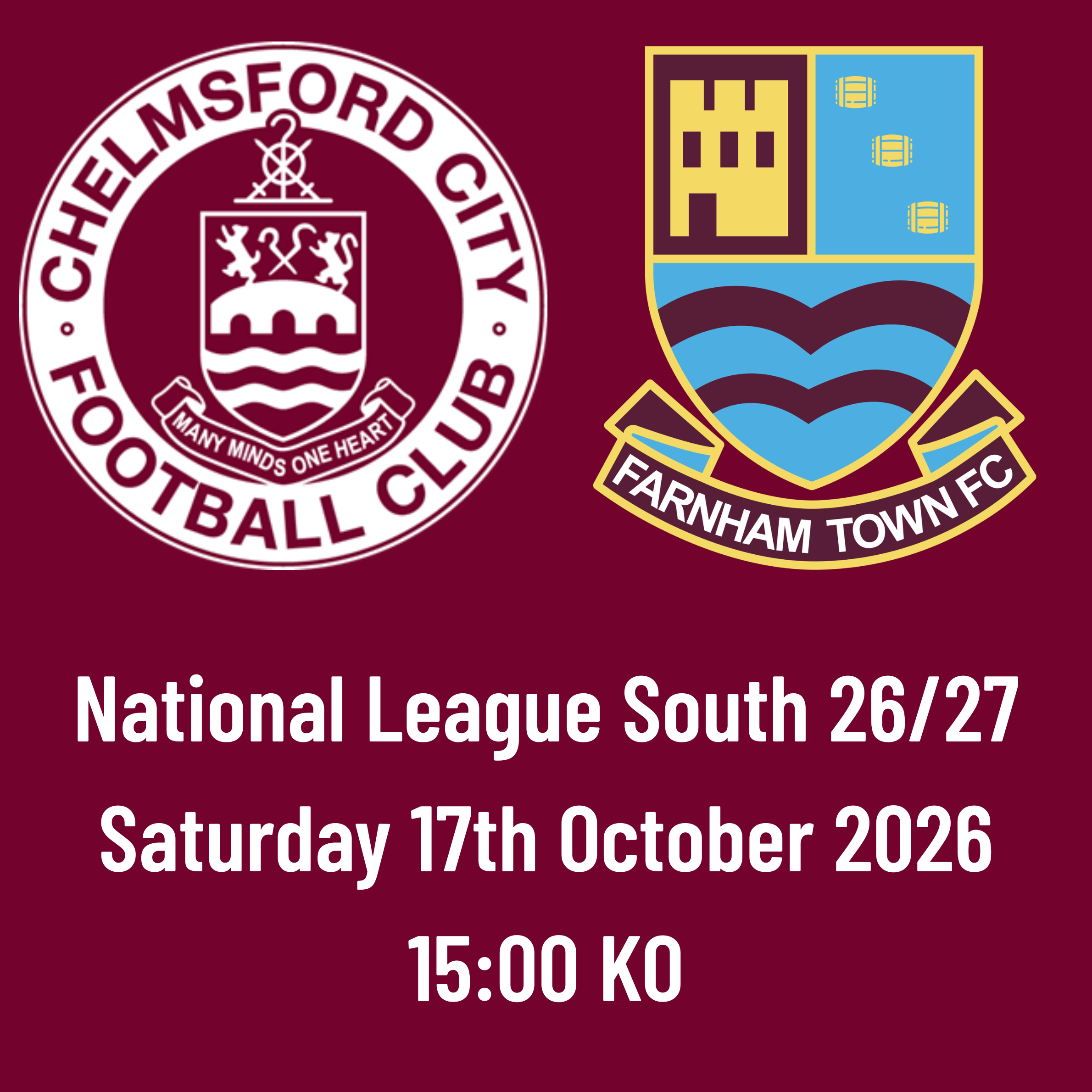 Event image AWAY FANS: CCFC vs Farnham Town