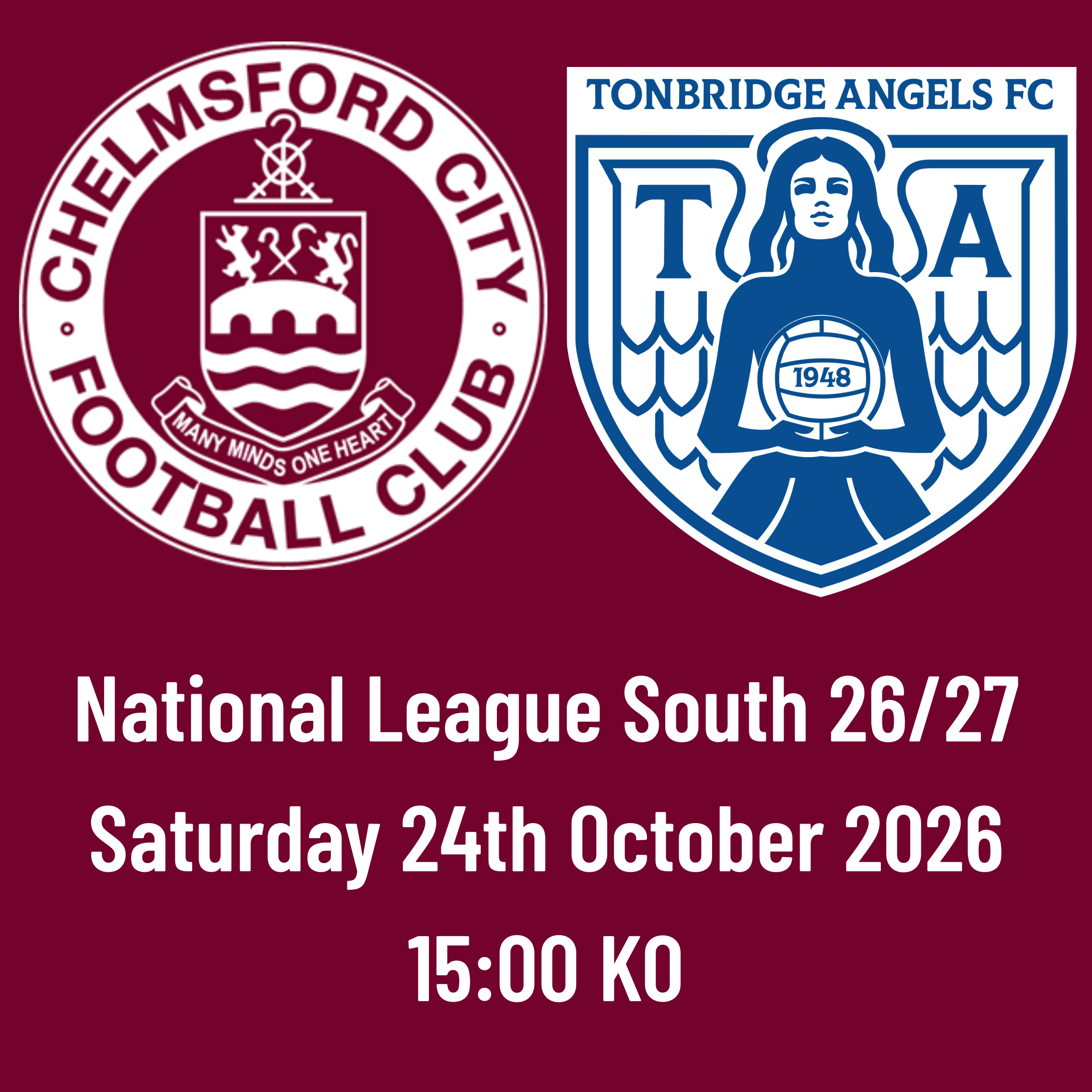 Event image AWAY FANS: CCFC vs Tonbridge Angels