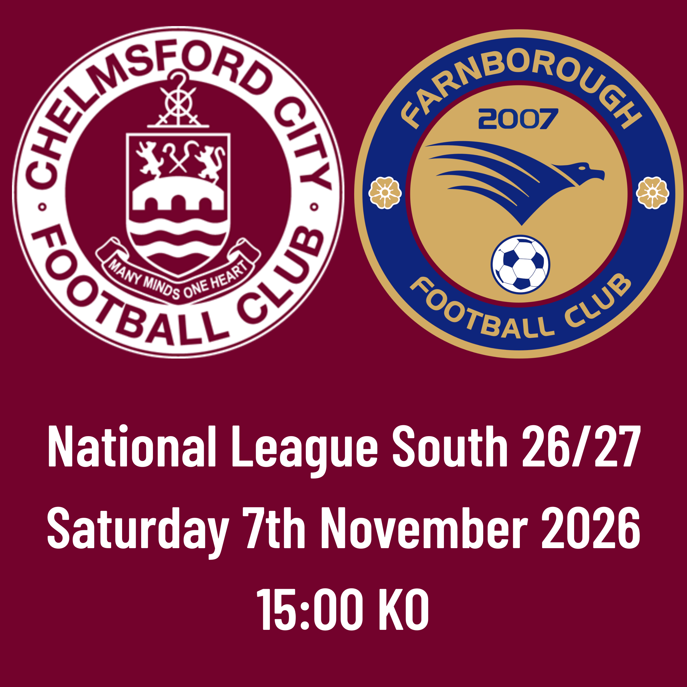 Event image AWAY FANS: CCFC vs Farnborough