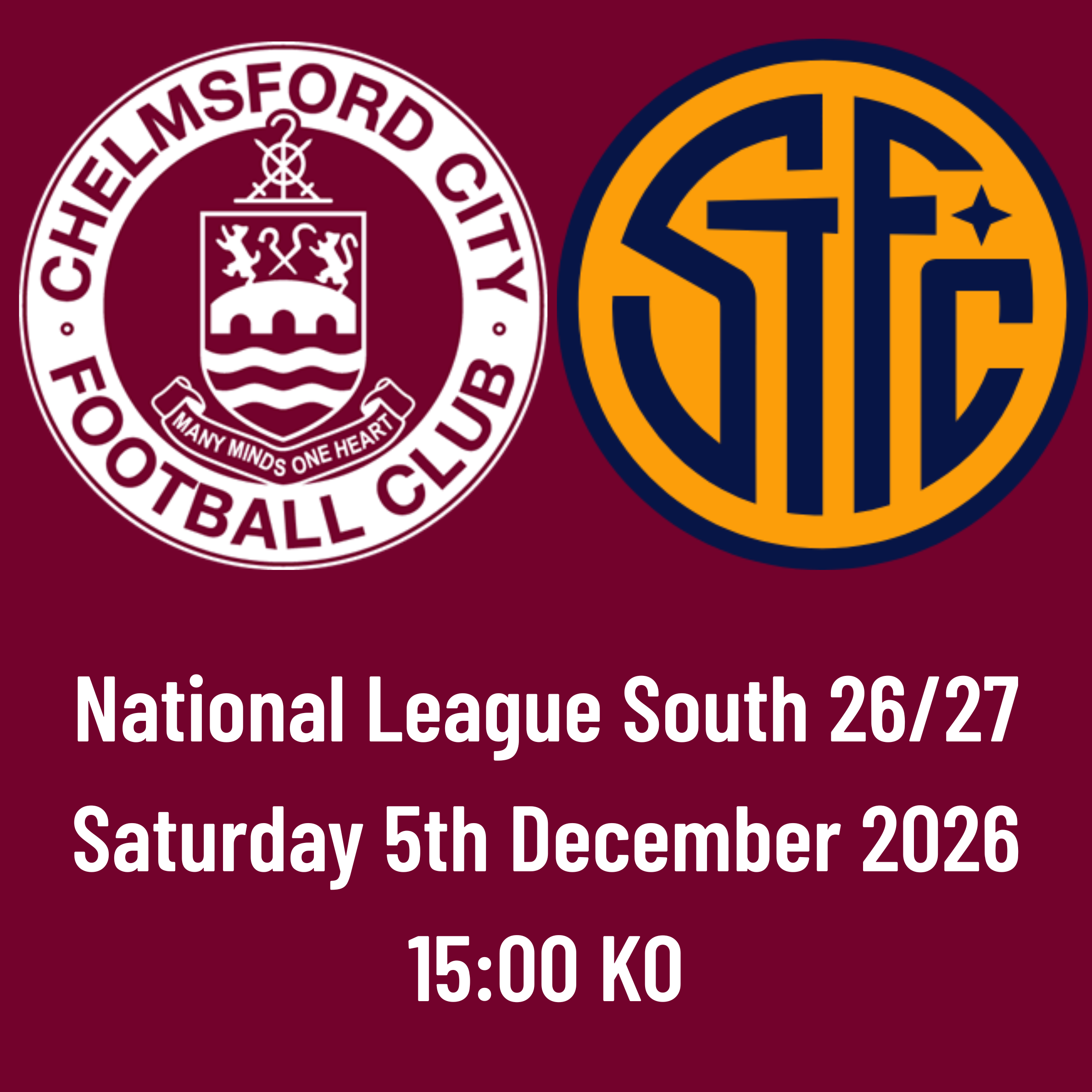 Event image HOME FANS: CCFC vs Slough Town