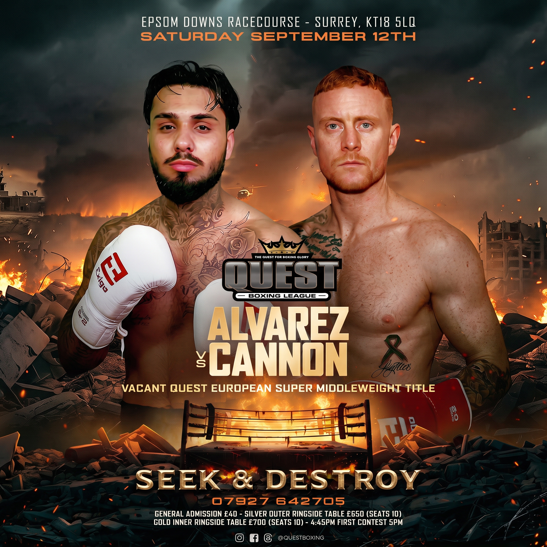 Event image QUEST BOXING LEAGUE - SEEK & DESTROY