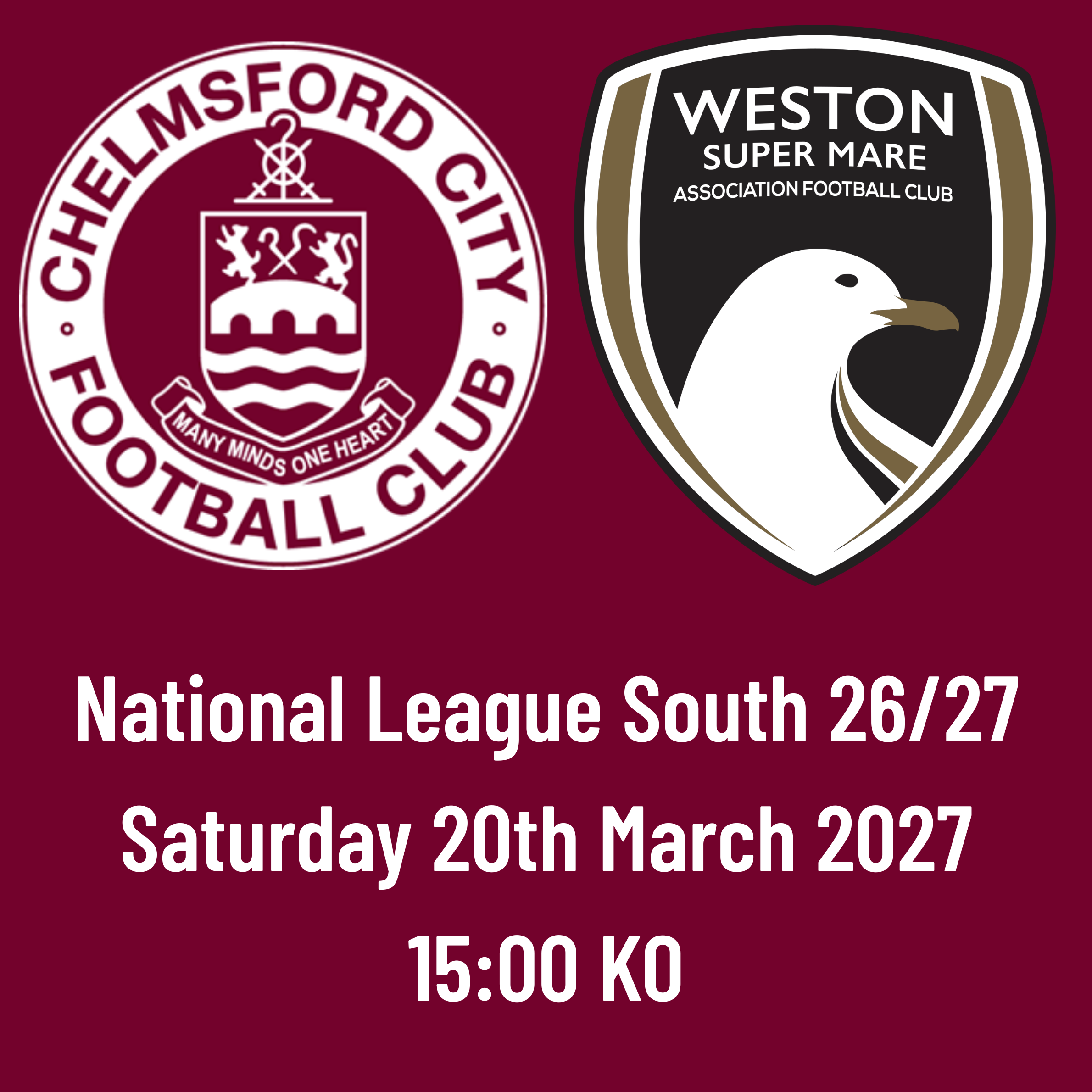 Event image HOME FANS: CCFC vs Weston-Super-Mare
