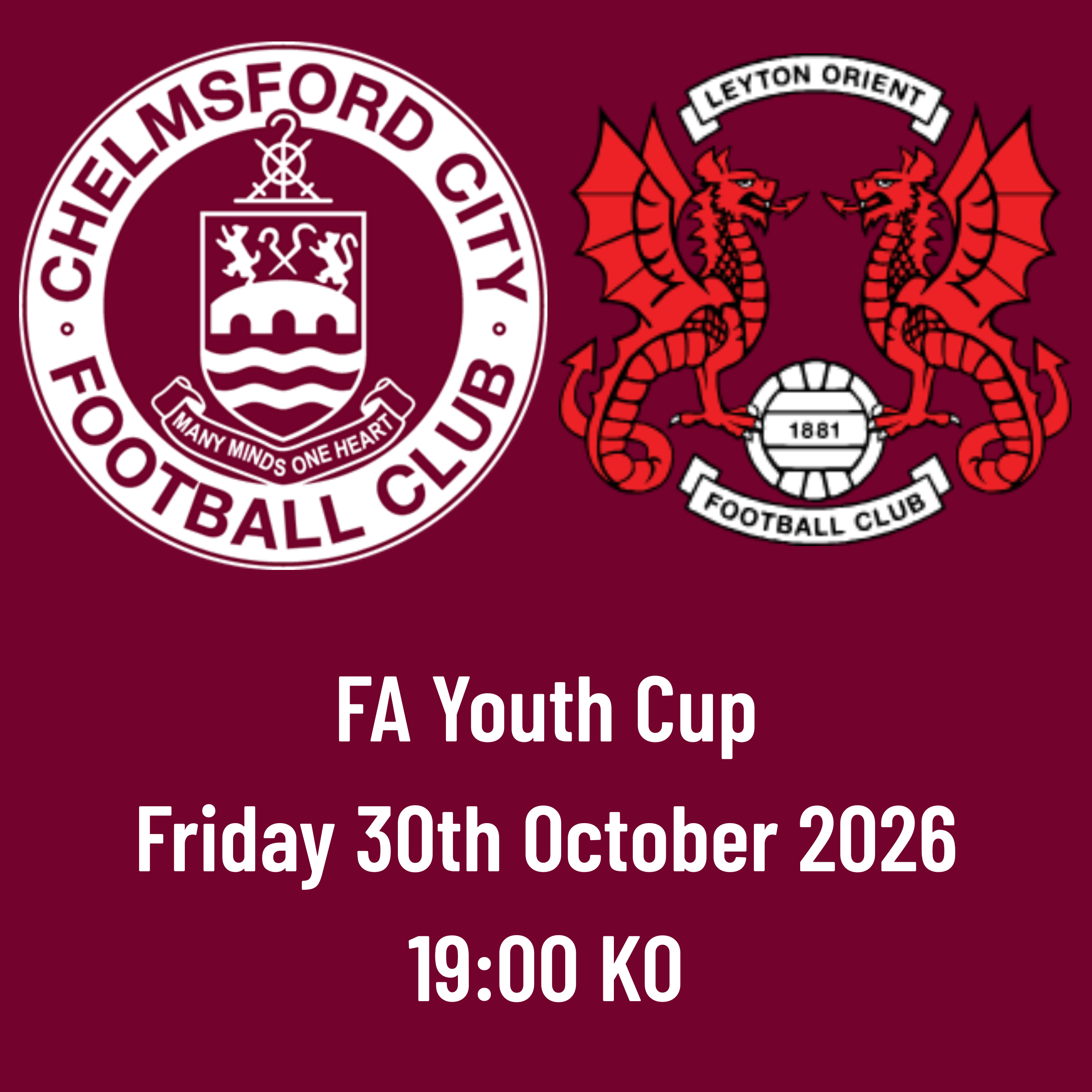 Event image FA Youth Cup - CCFC vs Leyton Orient