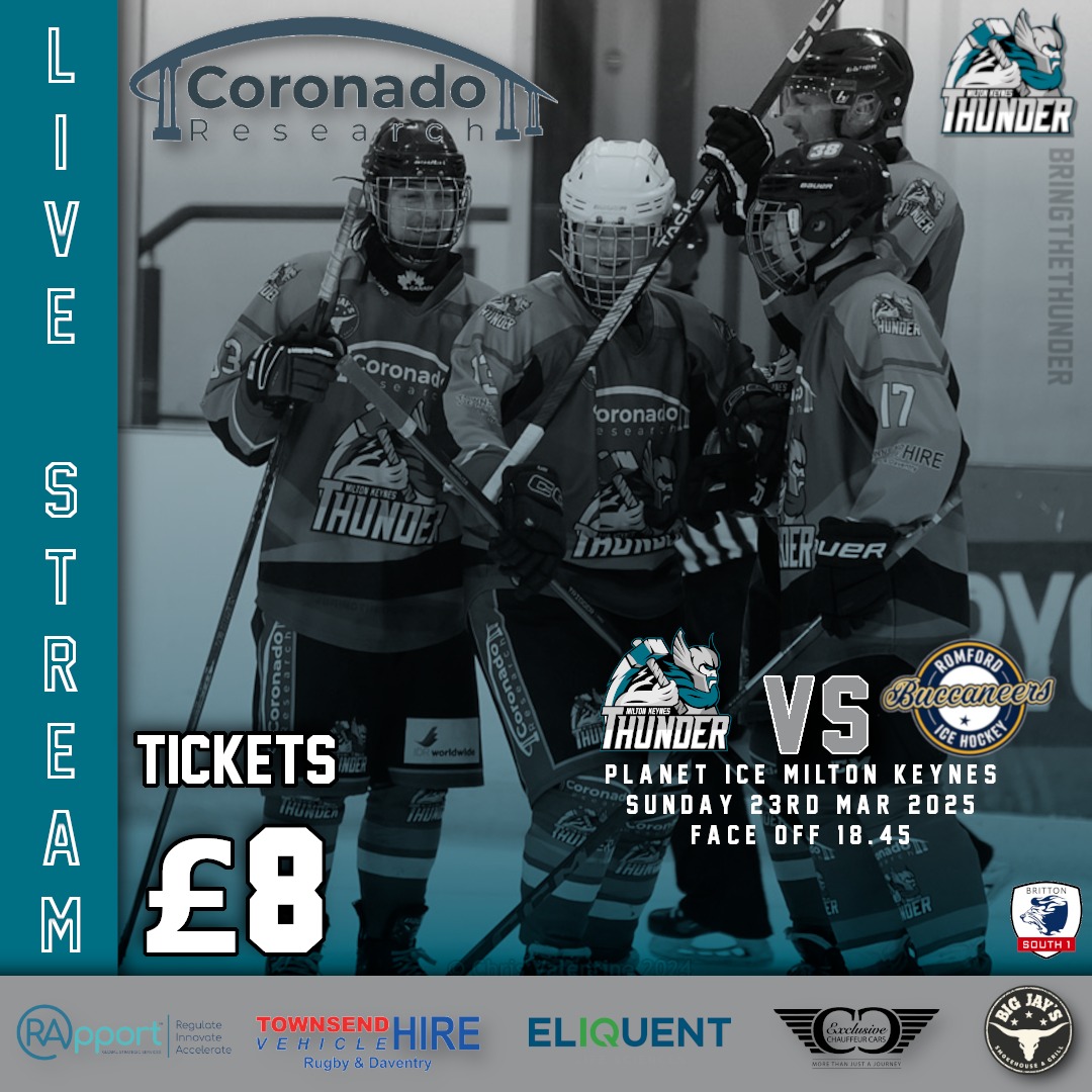 Event image CORONADO THUNDER VS ROMFORD BUCCANEERS 23 MAR 2025 - LIVE STREAM