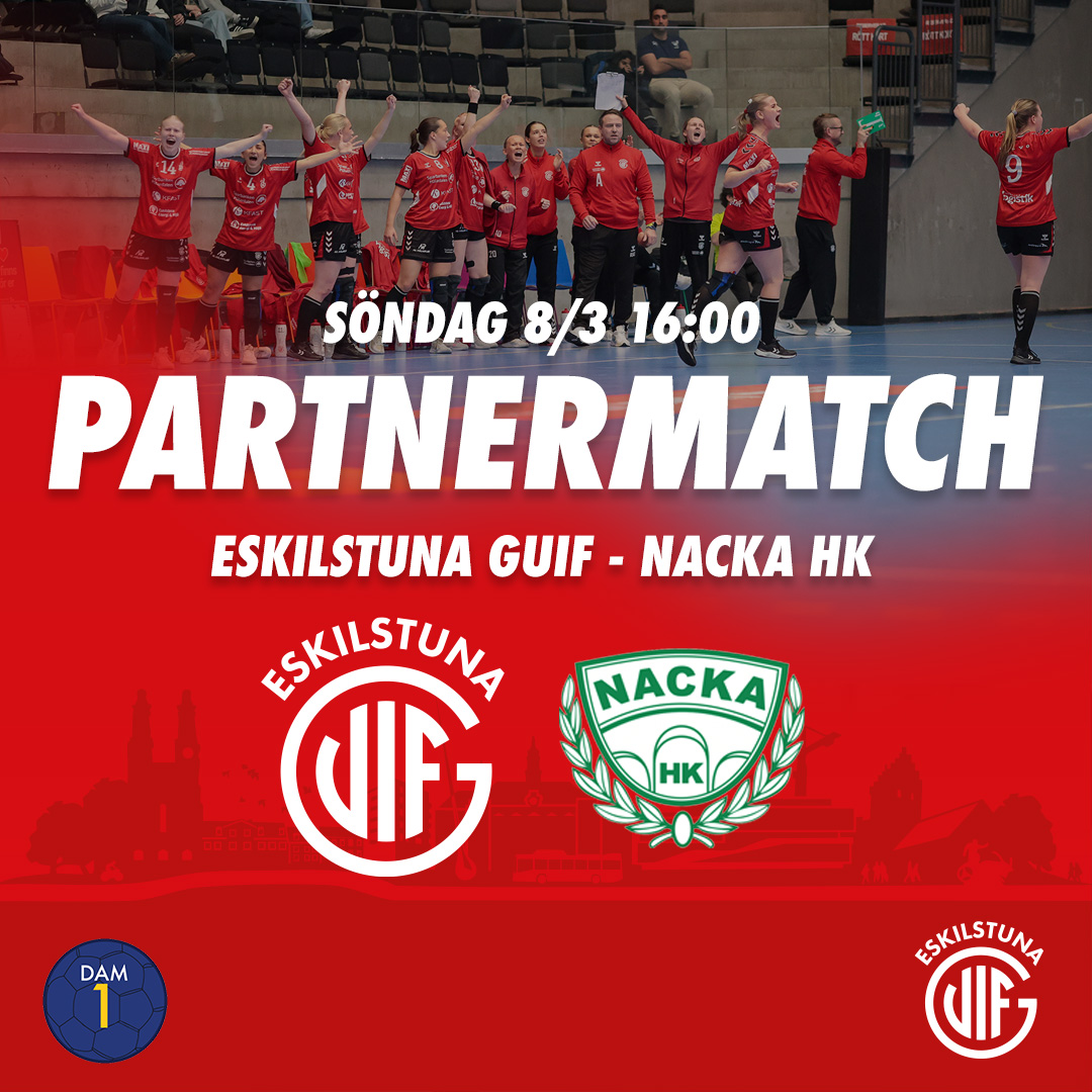 Event image Eskilstuna Guif (d) - Nacka HK - PARTNERMATCH
