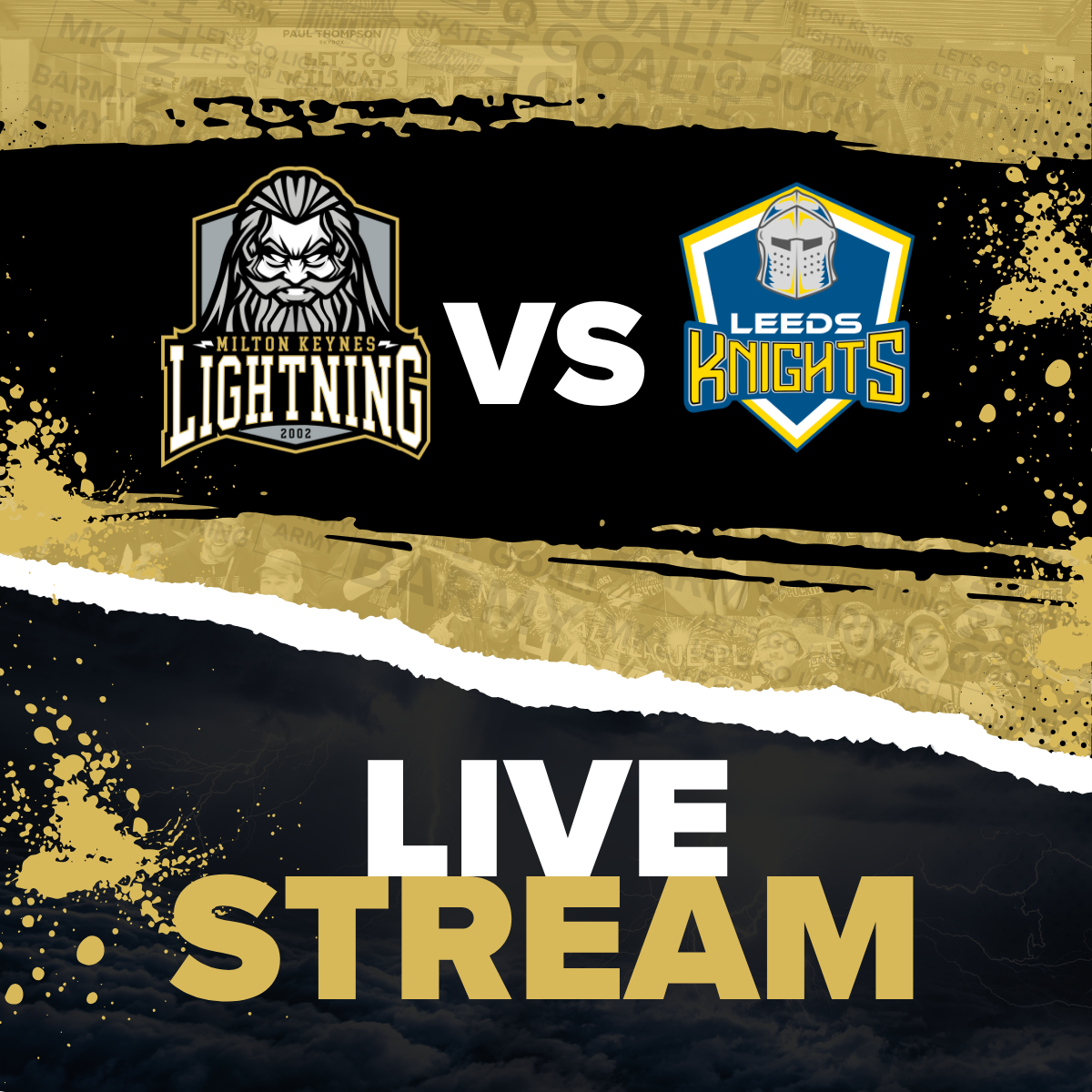 Event image Live Stream - Saturday - 11/10/2025 - Milton Keynes Lightning vs. Leeds Knights - League - Face Off - 19:00