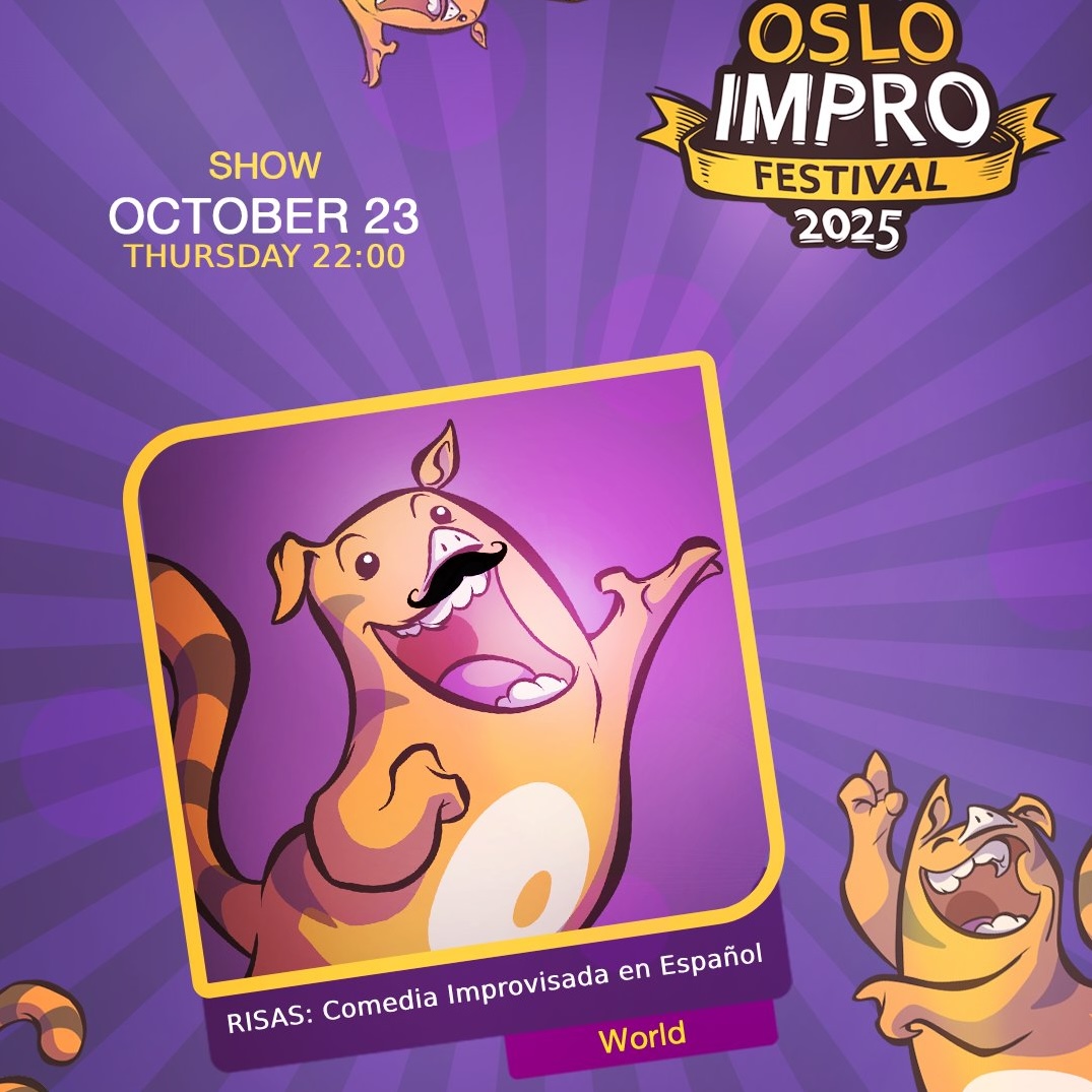 Event image Thursday 10 PM // RISAS: Comedia Improvisada en Español // Oslo Impro Festival 2025