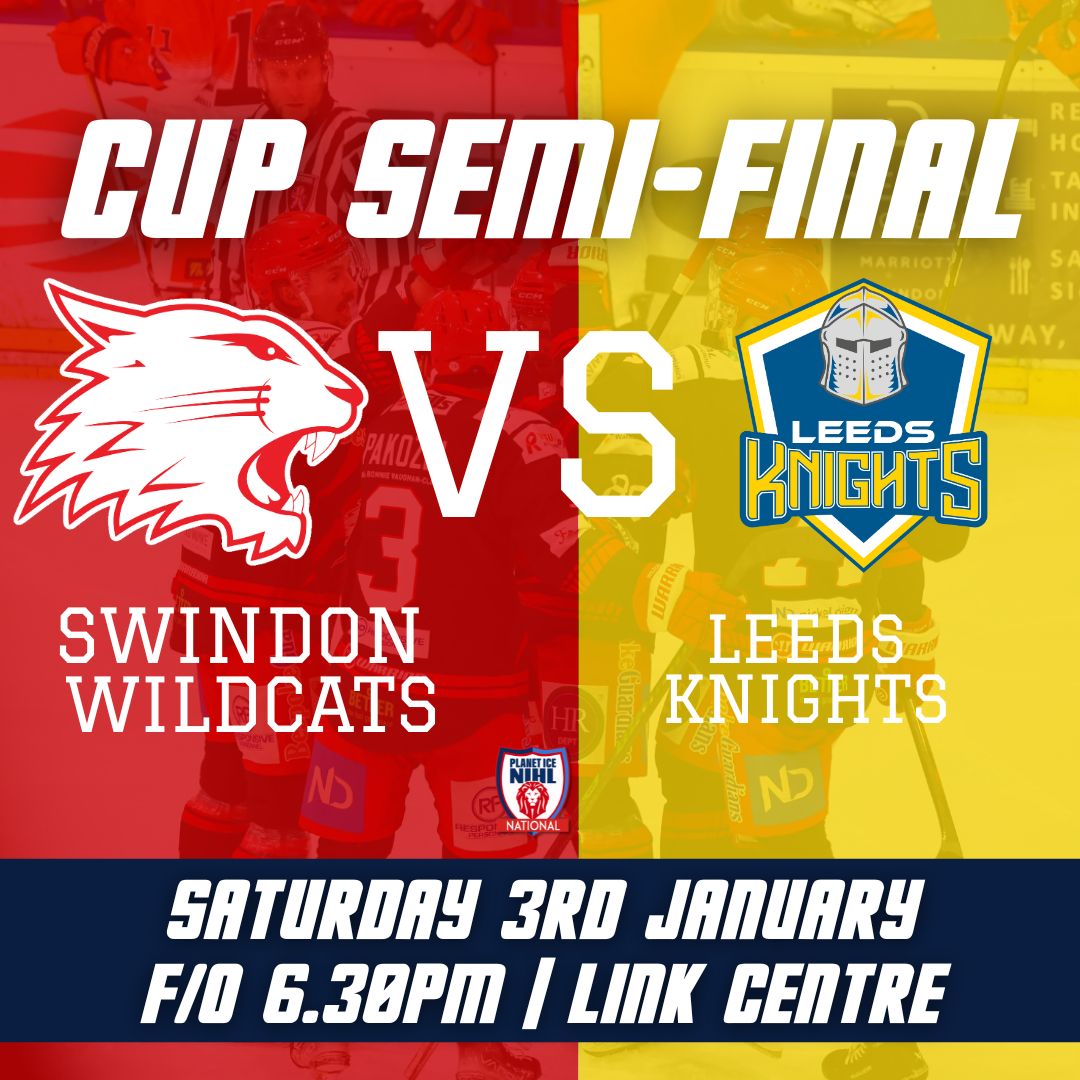 Event image Swindon Wildcats v Leeds Knights | Sat 3 Jan | Face-off 18:30