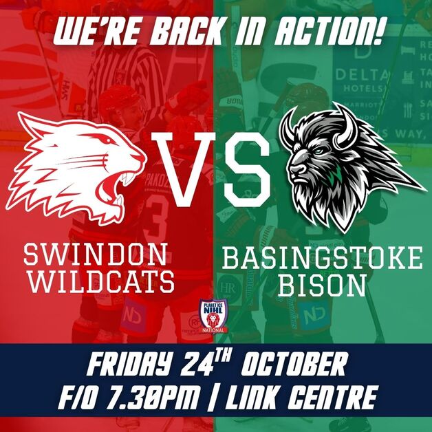 Event image LIVE STREAM - Swindon Wildcats v Basingstoke Bison F/0 19:30