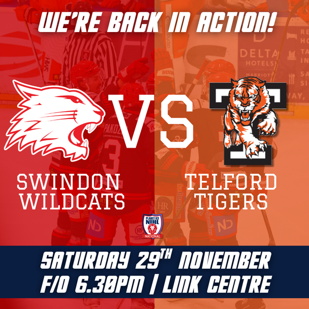 Event image LIVE STREAM - Swindon Wildcats v Telford Tigers F/0 18:30