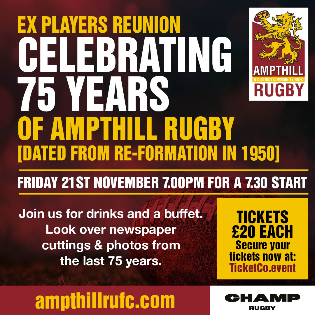 Event image Ex Players Reunion Celebrating 75 years of Ampthill Rugby