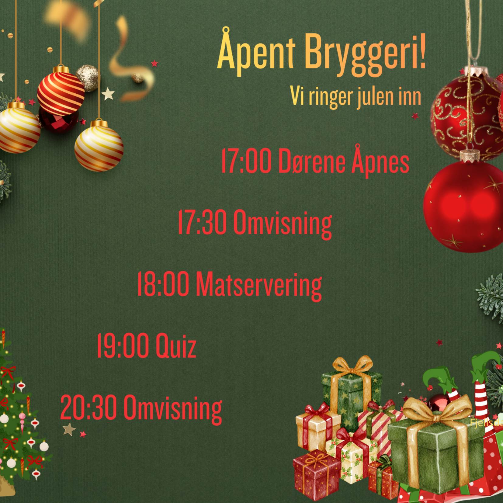 Event image Åpent Bryggeri November, Julen Ringes inn. 