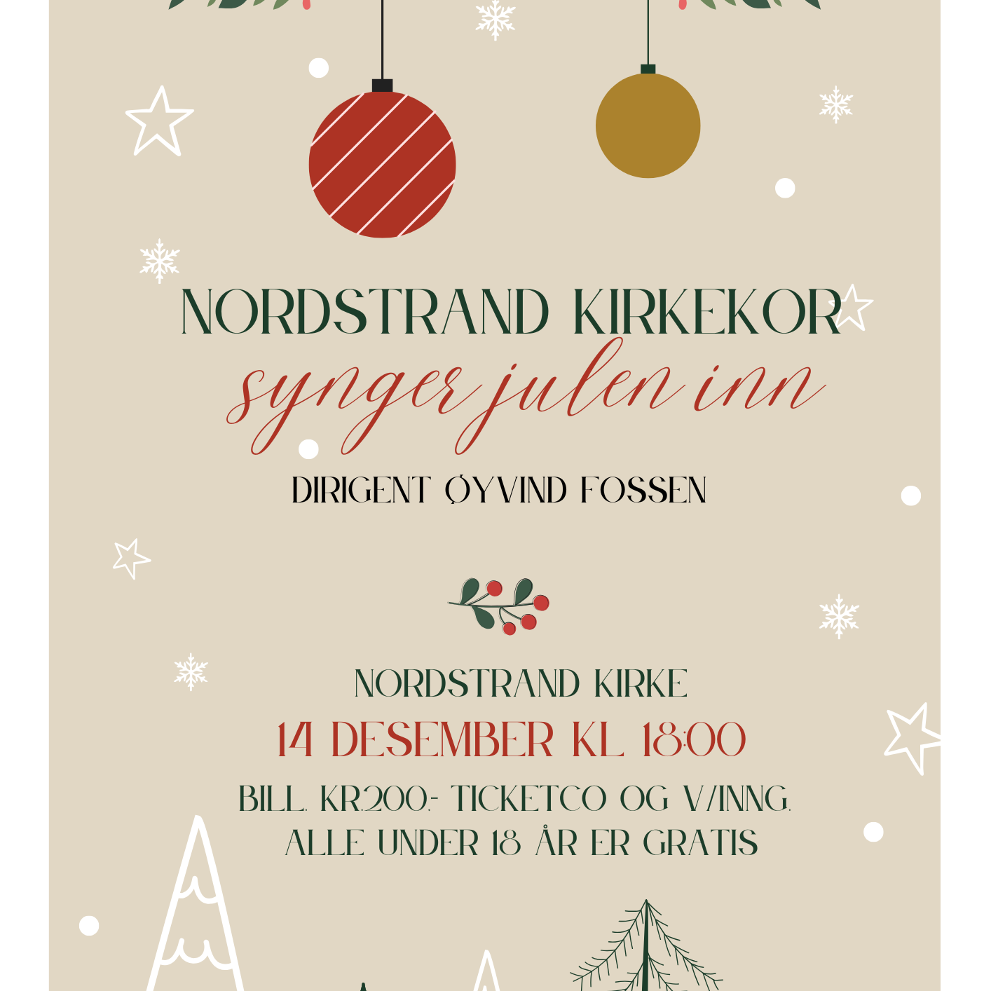 Event image Nordstrand kirkekor synger julen inn